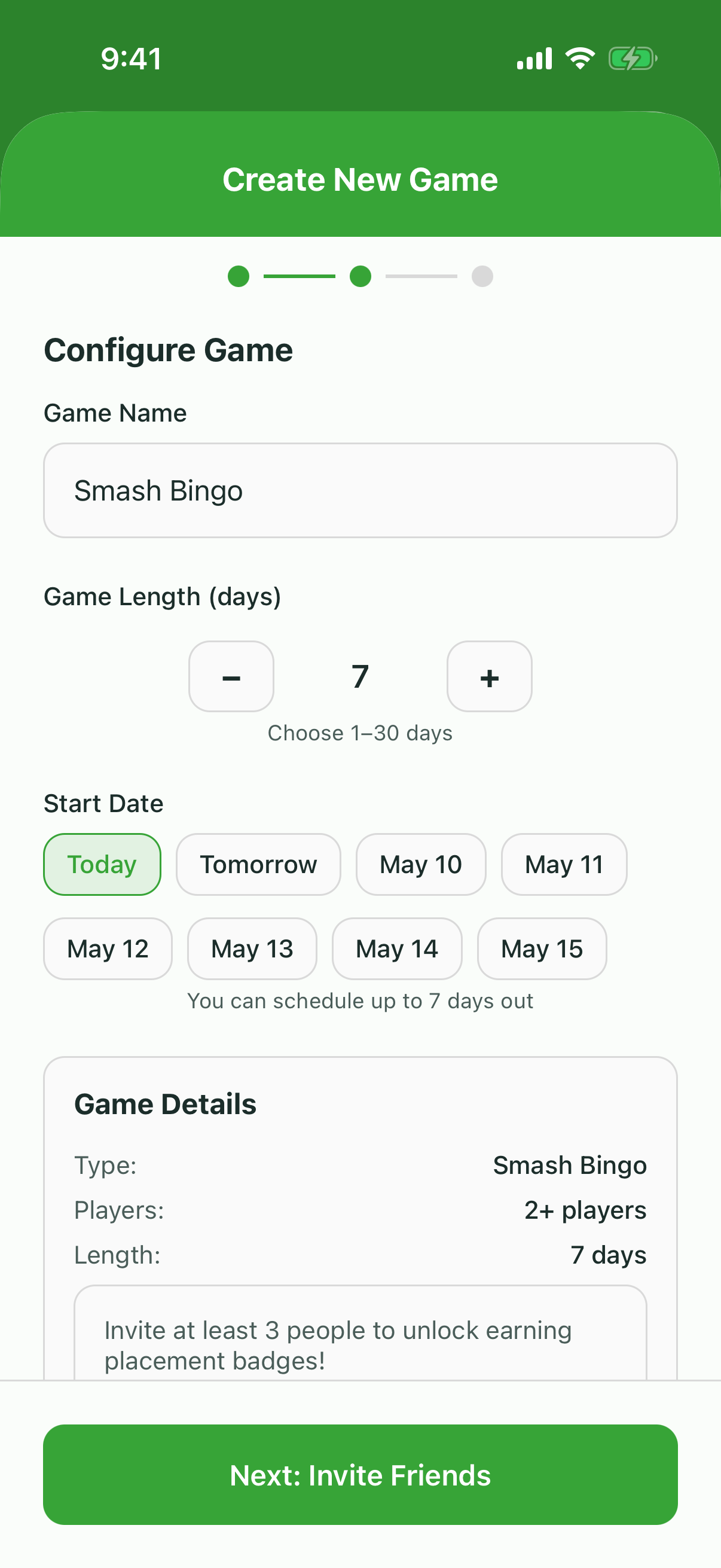 Smash Bingo leaderboard showing multiple players competing